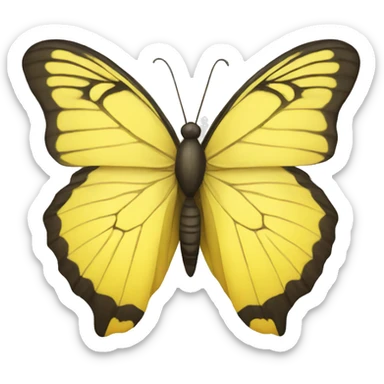 Yellow Butterfly sticker