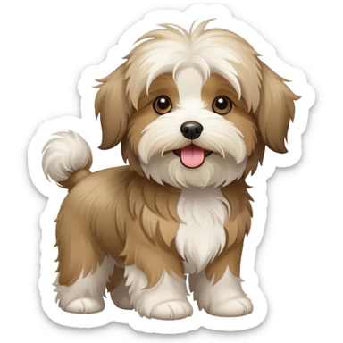 Tan havanese dog sticker