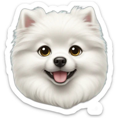 BABY WHITE POMERANIA sticker
