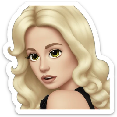 Top of Lana del rey with black dress crying sticker