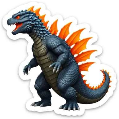 Godzilla ready to fire sticker
