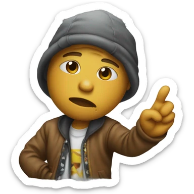 A Hip-Hop emoji sticker