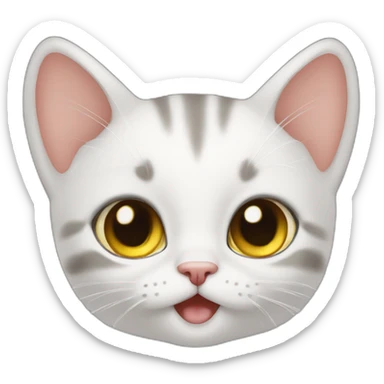 Baby çat and heard sticker