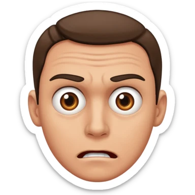 man with fear sticker