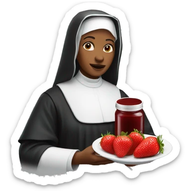 Nun With A Strawberry Jam sticker