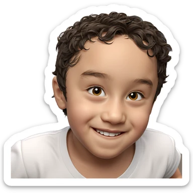 smiling boy in shirt sticker