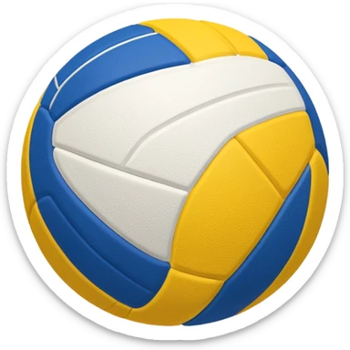 Pelota de voleibol BLANCO CON AZUL Y AMARILLO LOS 3 COLORES sticker