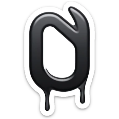 connected flowing BLK letters where all letters are joined together in one continuous design sticker