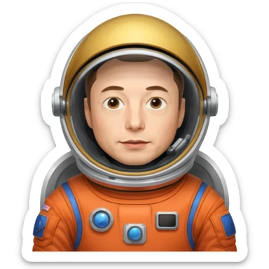 Elon Musk in the space Neutral sticker