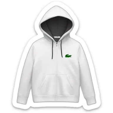 Lacoste tênis black bo with white lacoste hoodie sticker