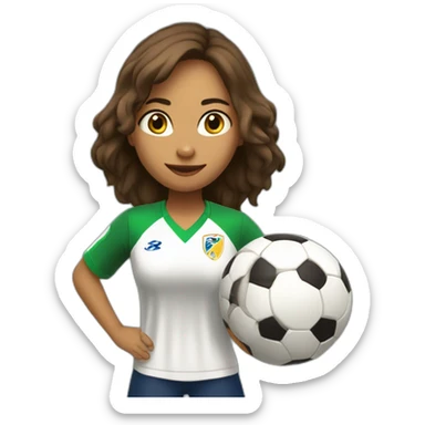 Chica jugando al fútbol sticker