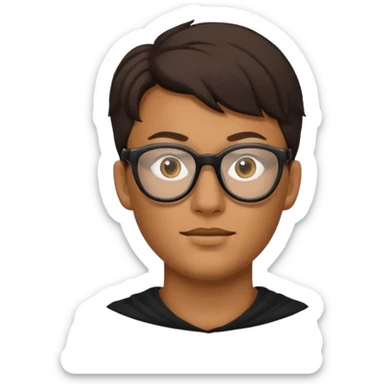 masked man with glasses sticker