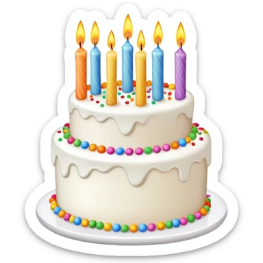 Birthday cake with 79 candles sticker