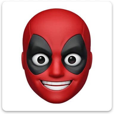 A deadpool emoji sticker