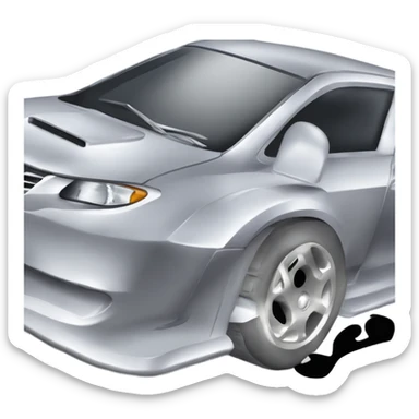 silver Subaru Impreza hatchback WRX 2007 sticker