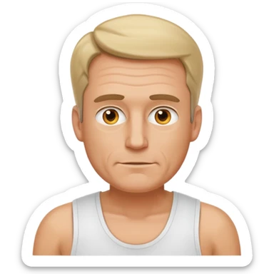 fat middle aged white man in wifebeater sticker