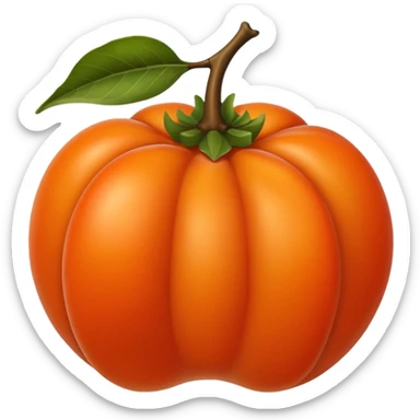 persimmon fruit simple sticker