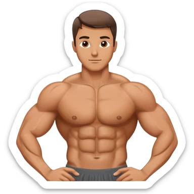 man obliques exercise sticker