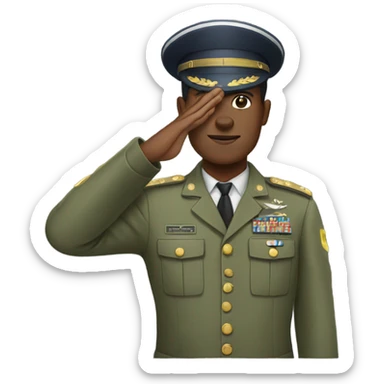 Military salute justice sticker