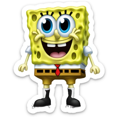 spongebob squarepants on the moon sticker