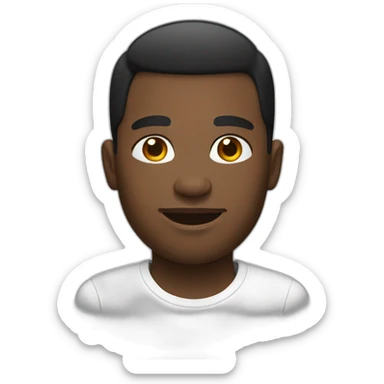 A black gay wearing a White shirt  sticker