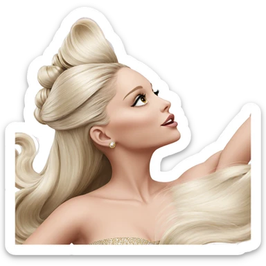 blonde girl in elegant profile sticker