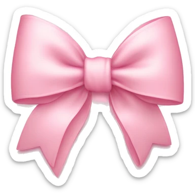 light pink bow on light pink bow sticker
