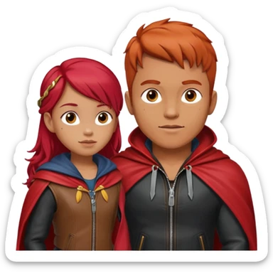 Lobo macho hablando con caperucita roja sticker