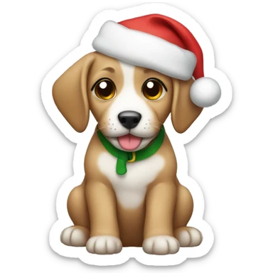 Christmas puppy sticker