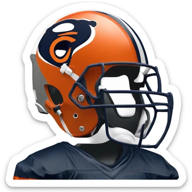 chicago bears Bear on helmet sticker