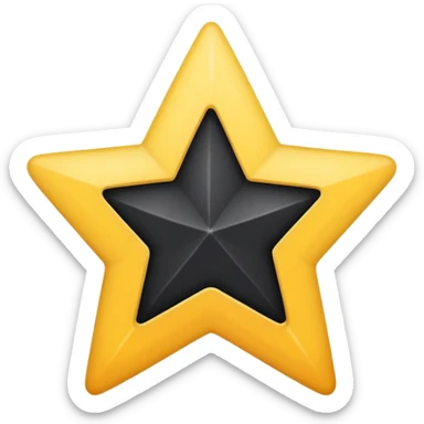 ★☆ - this shows full star and empty star but I want is first half black and second half empty sticker