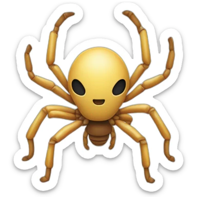 Un squelette sur une araignée sticker