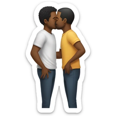 Two guys kissing sticker