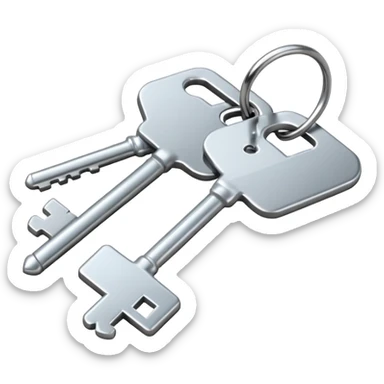 keys on floor  sticker