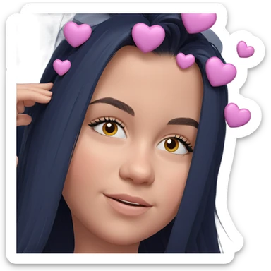 heartfelt smile of a girl sticker