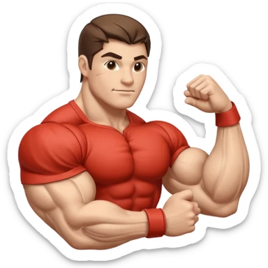 strong and detailed flexed veiny bicep sticker