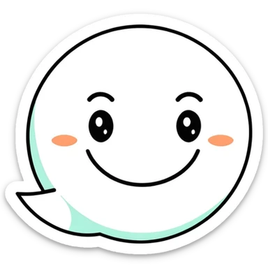 very happy face sticker
