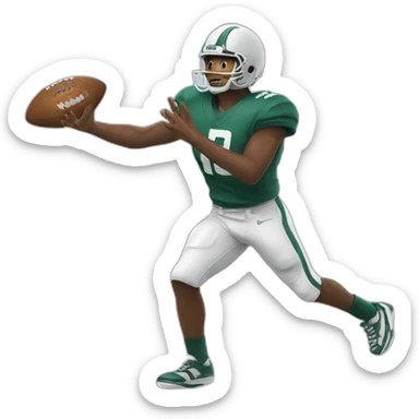 throwing football sticker
