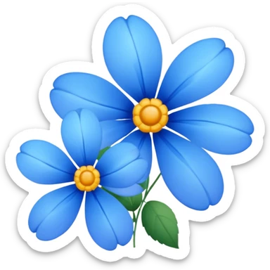 Flores azules sticker