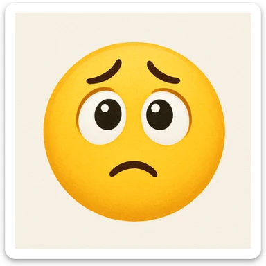 yellow emoji with a worried face sticker