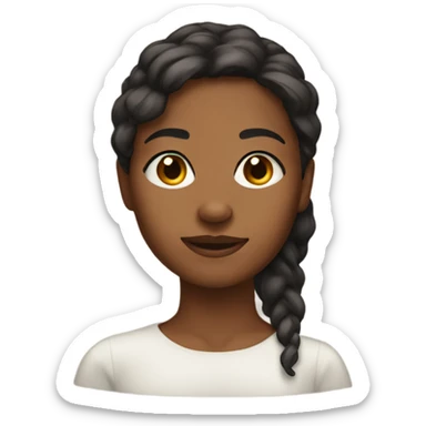 Brown-skinned female portrait close-up sticker
