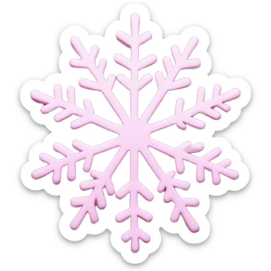 pastel pink snowflake  sticker