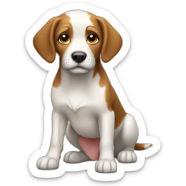 cute hunting dog sticker