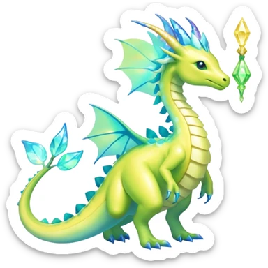 Exotic Rare Shiny Epic Ethereal Meganium-Amaura-Aurorus-Dragonair-hybrid, full body sticker