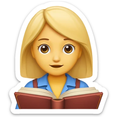 emoji LENDO UM LIVRO ESTUDANDO FEMININO sticker