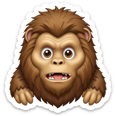 bigfoot, surprised expression sticker