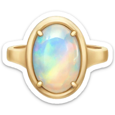 opal and gold engagement ring  sticker
