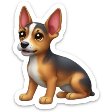 Rainbow Mini Pincher sticker