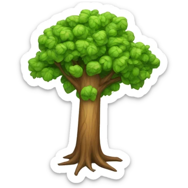 tree infused with CPU on trunk sticker