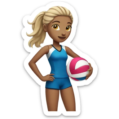Volleyball girl sticker